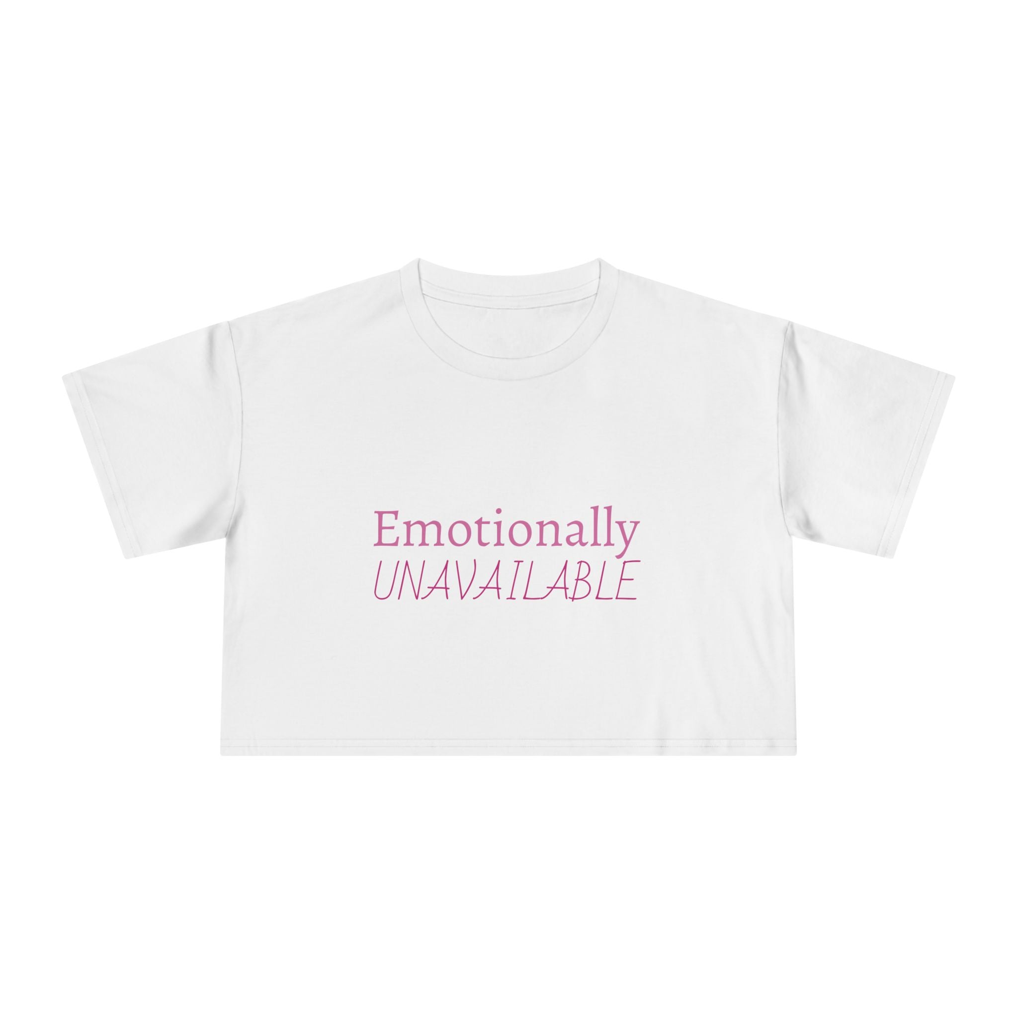 Stylish Emoji Crop Tee, Emotional Availability Shirt, Trendy Women's Top, Casual Crop Tee, Fun Summer Shirt, Gift for Friends