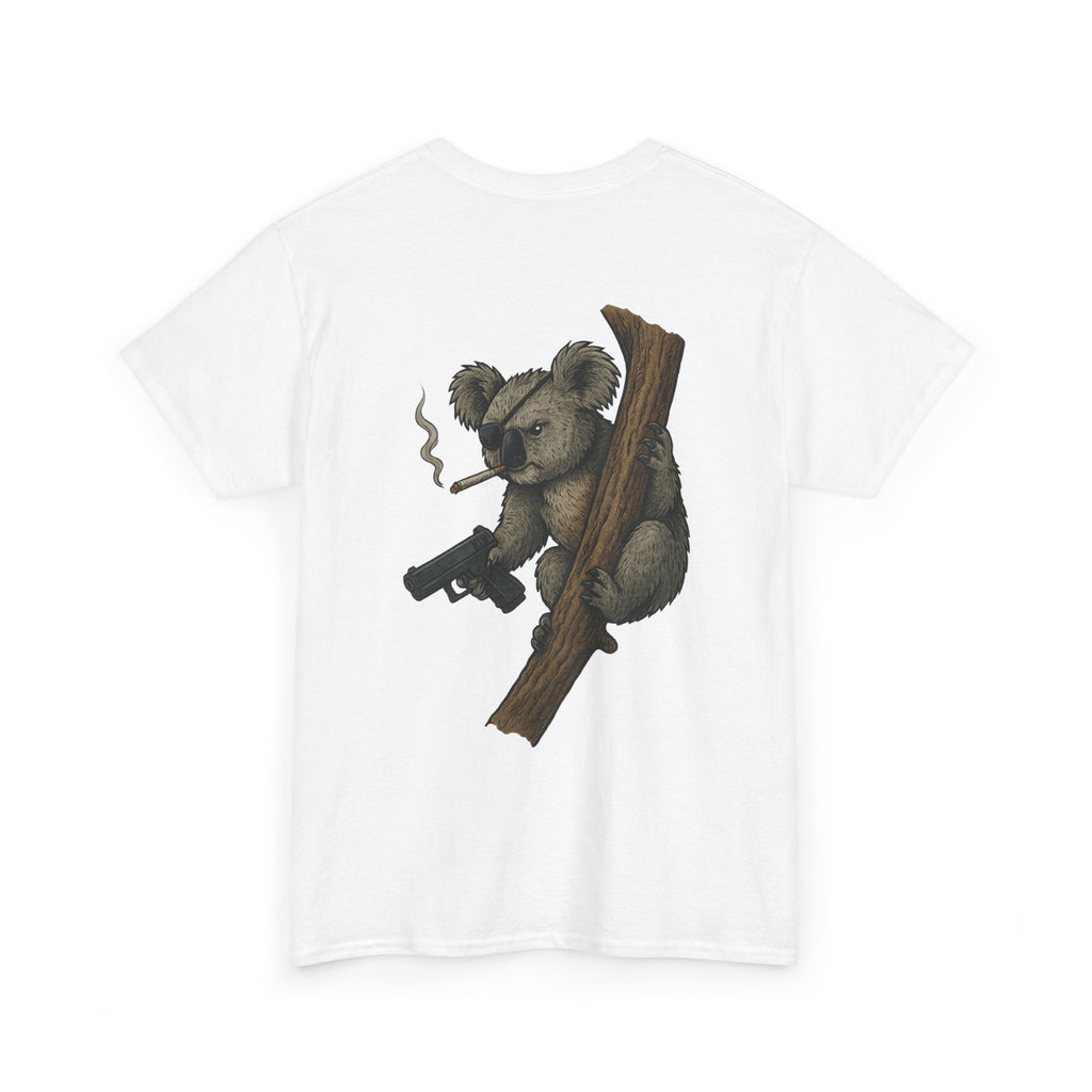 Drop Bear Graphic Tee # 2 Smoking Koala | Unisex Heavy Cotton Shirt