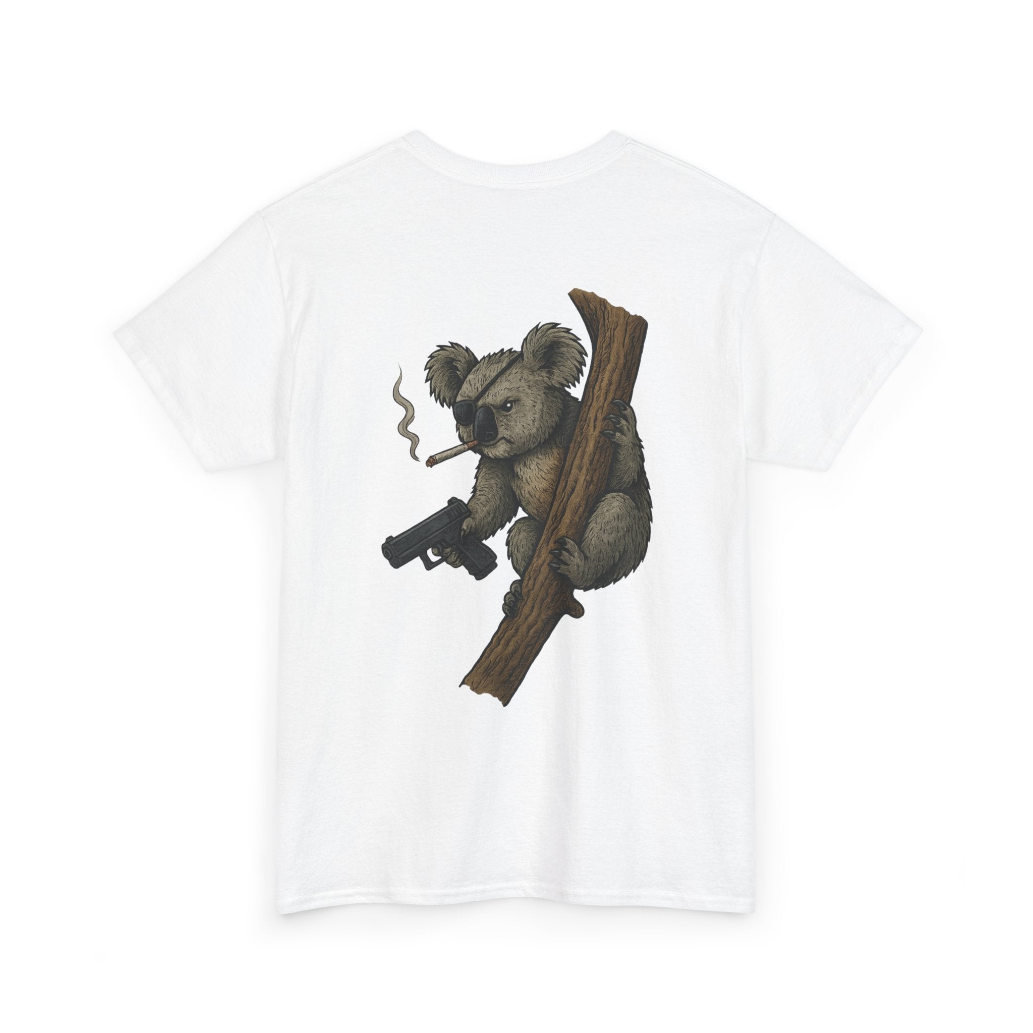Drop Bear Graphic Tee # 2 Smoking Koala | Unisex Heavy Cotton Shirt