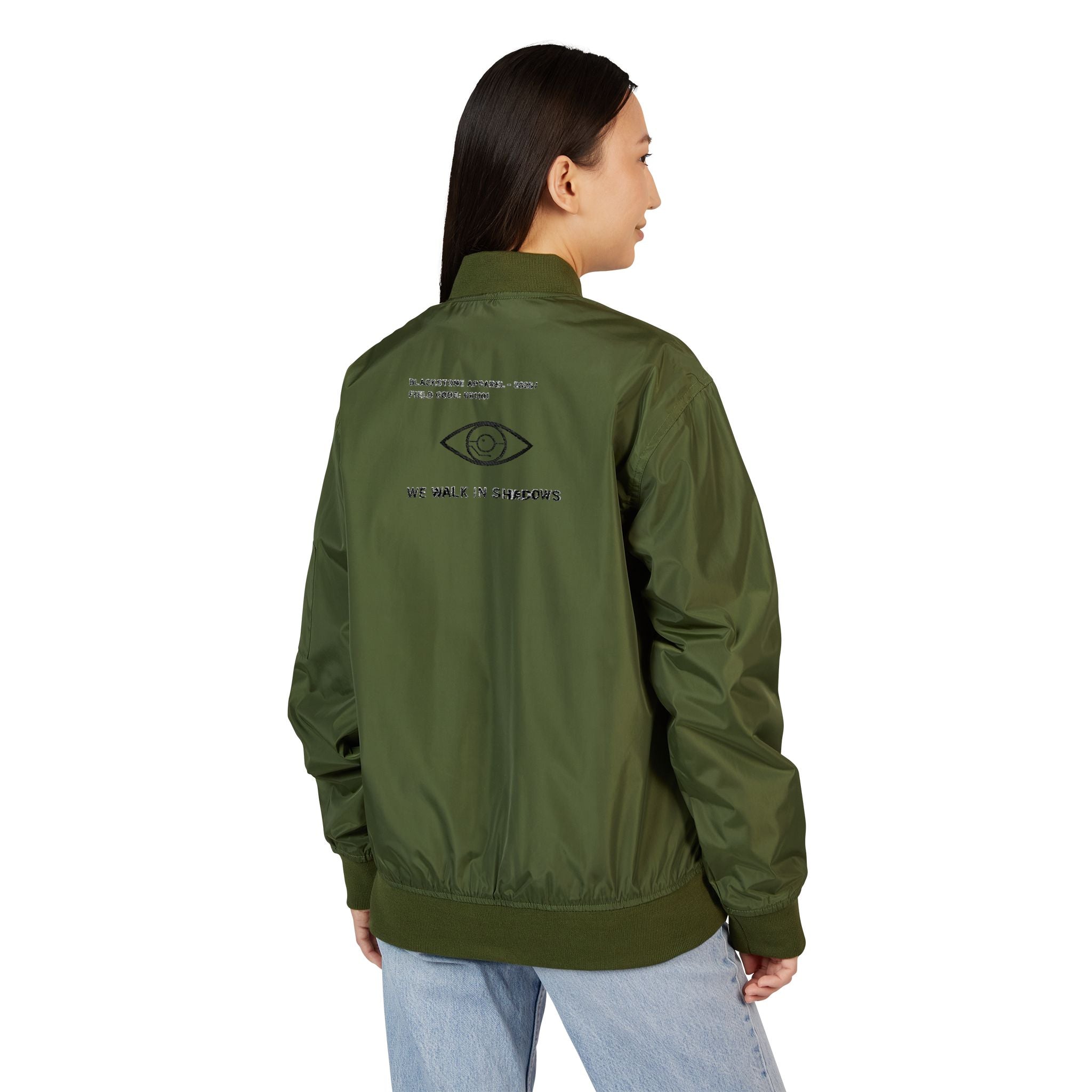 Eco-Friendly Bomber Jacket, Sustainable Embroidered Coat, Upcycled Outerwear, Recycled Fashion Statement, Earth-Friendly Patched Jacket