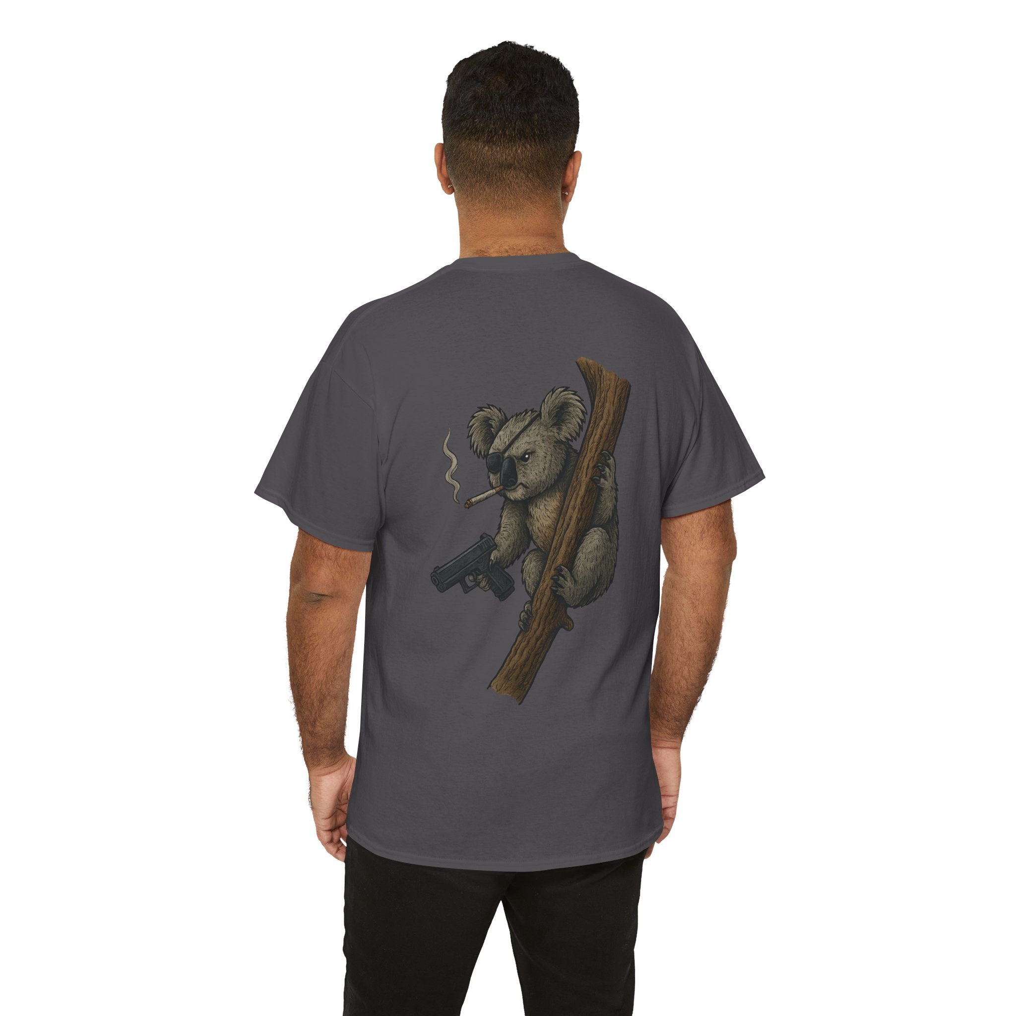 Drop Bear Graphic Tee # 2 Smoking Koala | Unisex Heavy Cotton Shirt