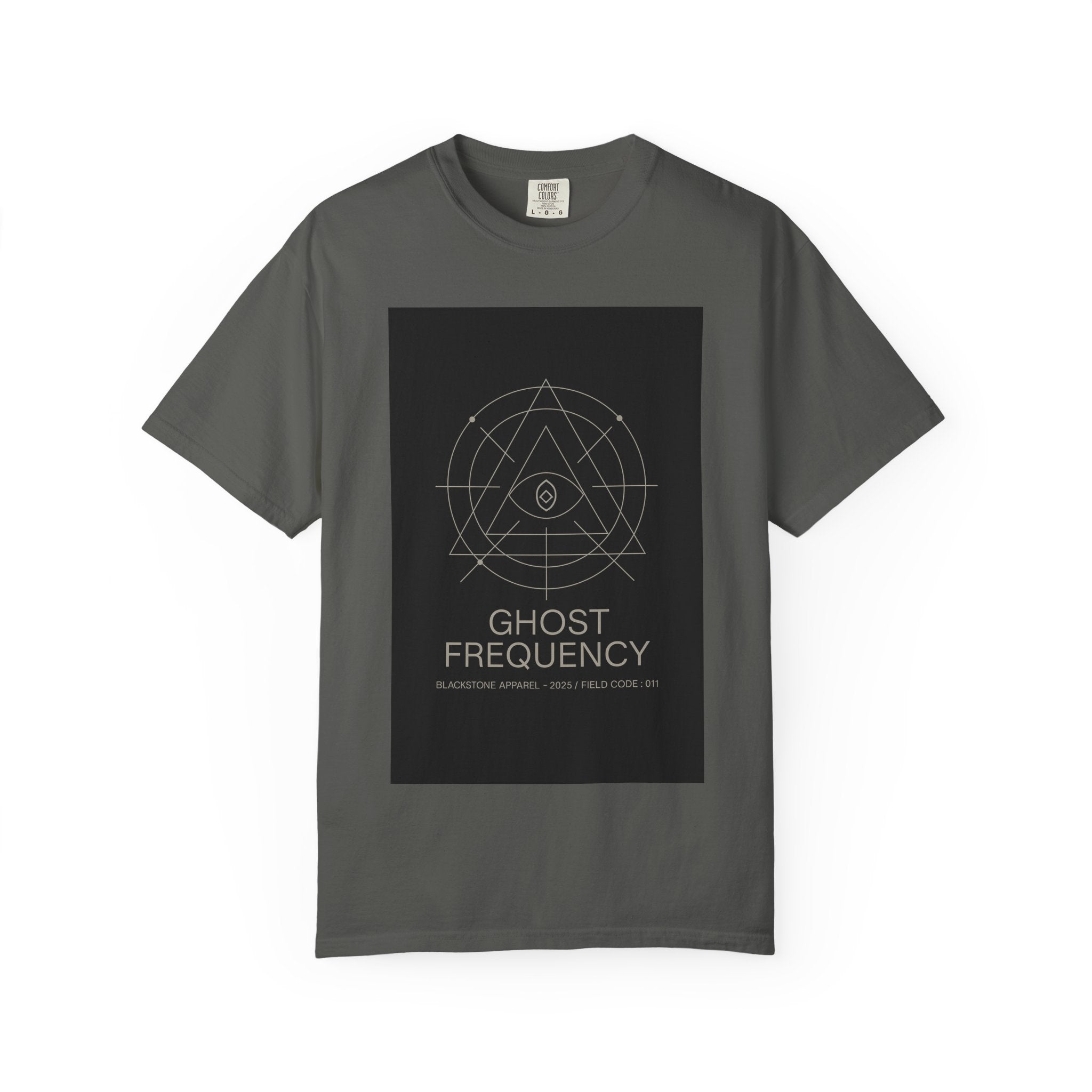 Ghost Frequency Unisex Garment-Dyed T-shirt, Halloween Shirt, Spooky Graphic Tee, Paranormal Clothing, Haunted Apparel