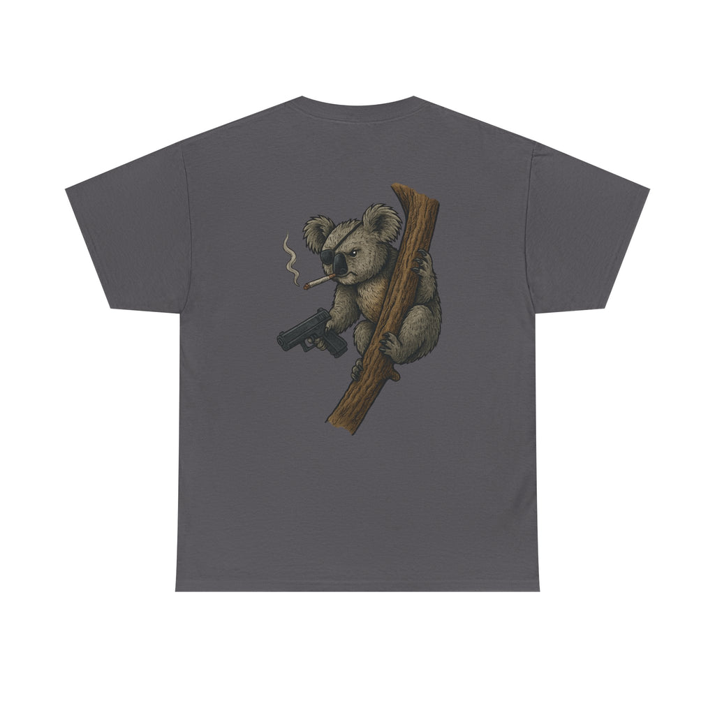 Drop Bear Graphic Tee # 2 Smoking Koala | Unisex Heavy Cotton Shirt