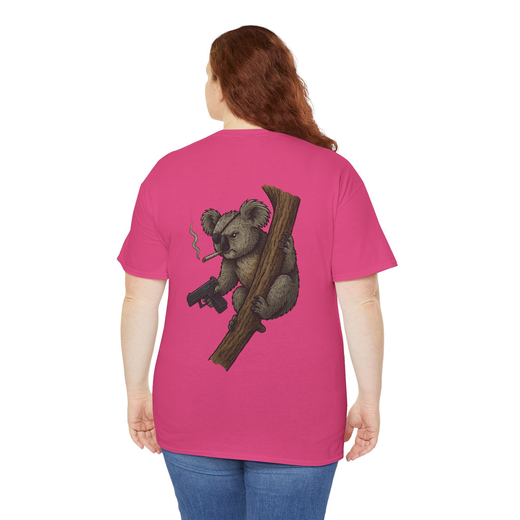 Drop Bear Graphic Tee # 2 Smoking Koala | Unisex Heavy Cotton Shirt