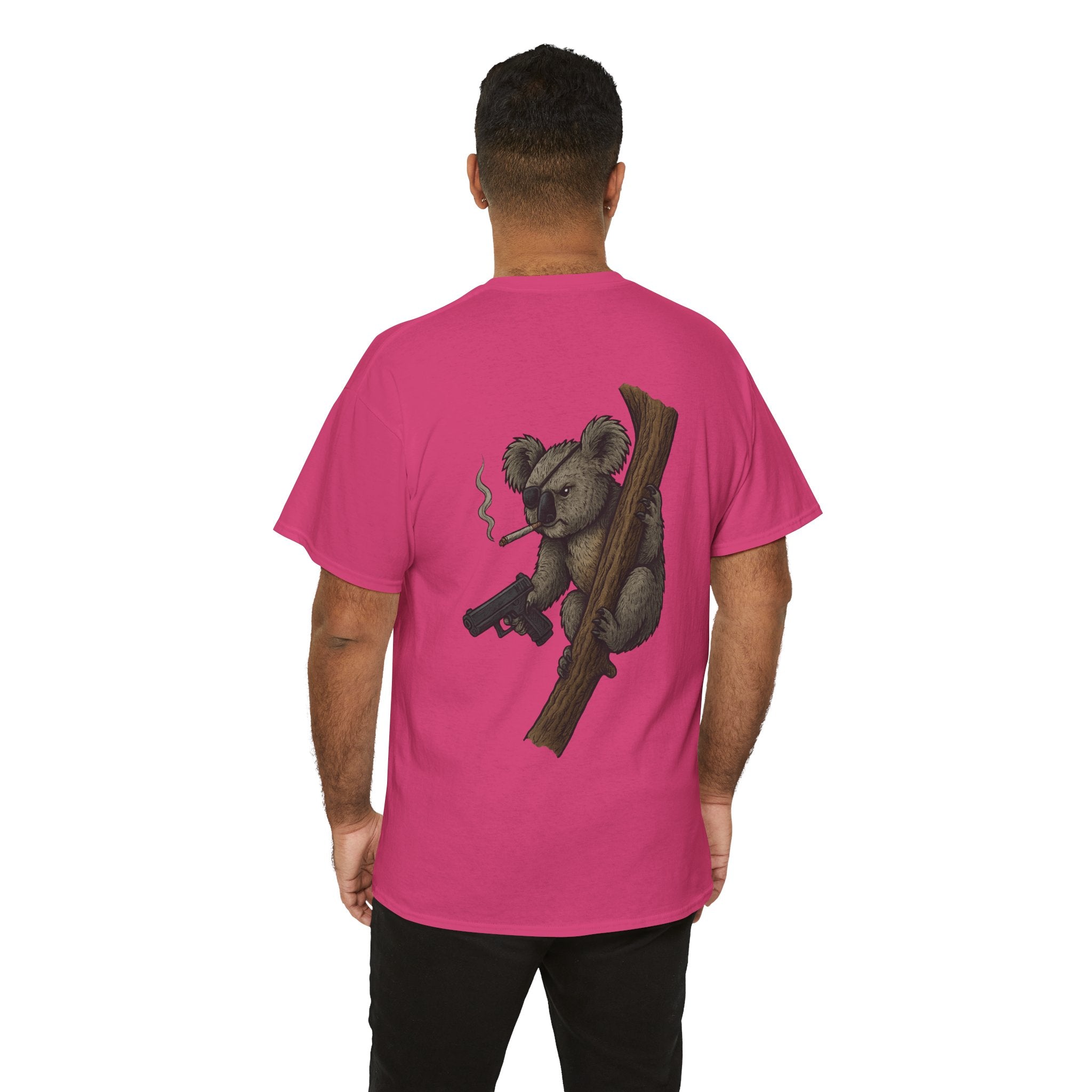 Drop Bear Graphic Tee # 2 Smoking Koala | Unisex Heavy Cotton Shirt