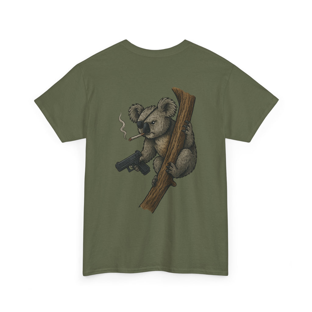 Drop Bear Graphic Tee # 2 Smoking Koala | Unisex Heavy Cotton Shirt
