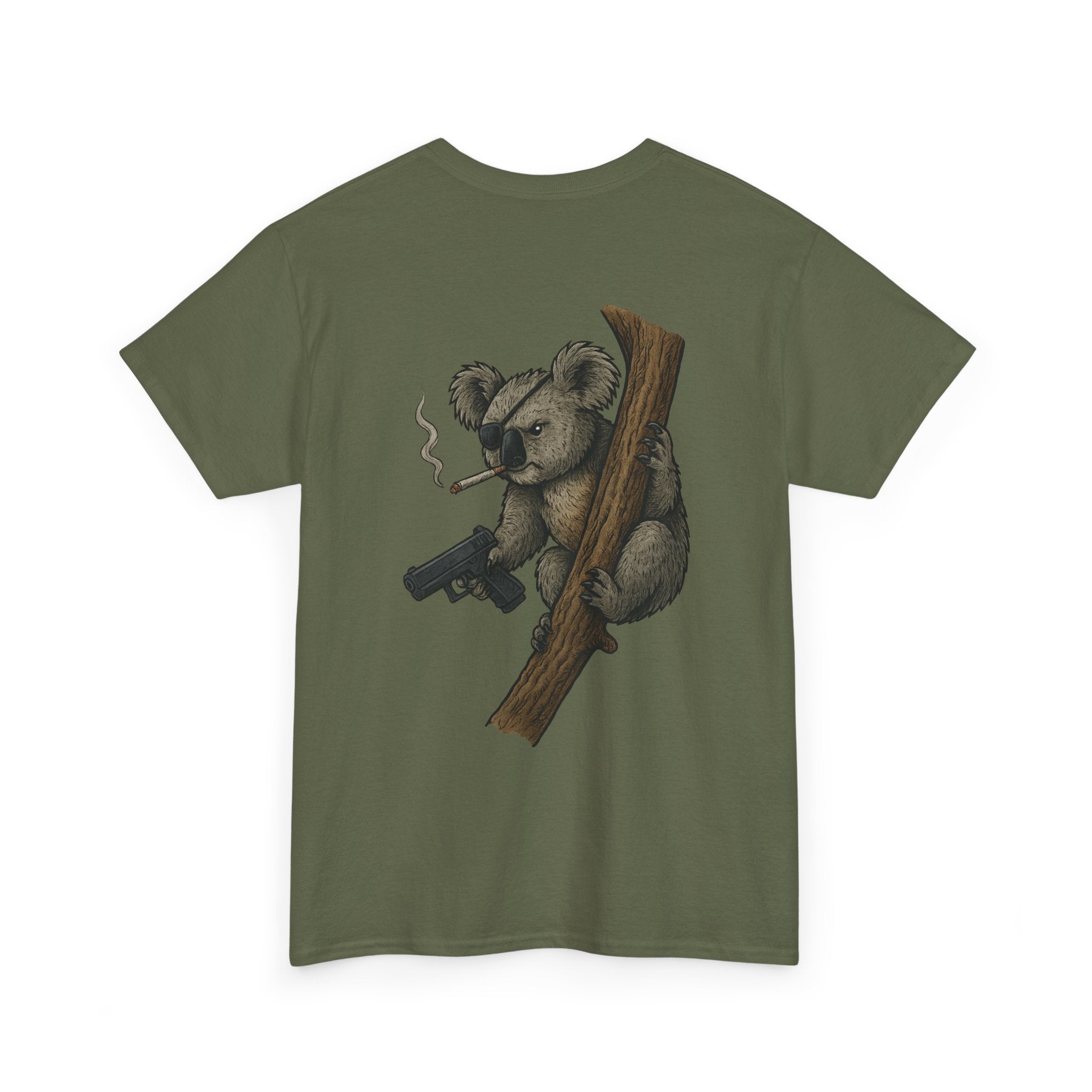 Drop Bear Graphic Tee # 2 Smoking Koala | Unisex Heavy Cotton Shirt