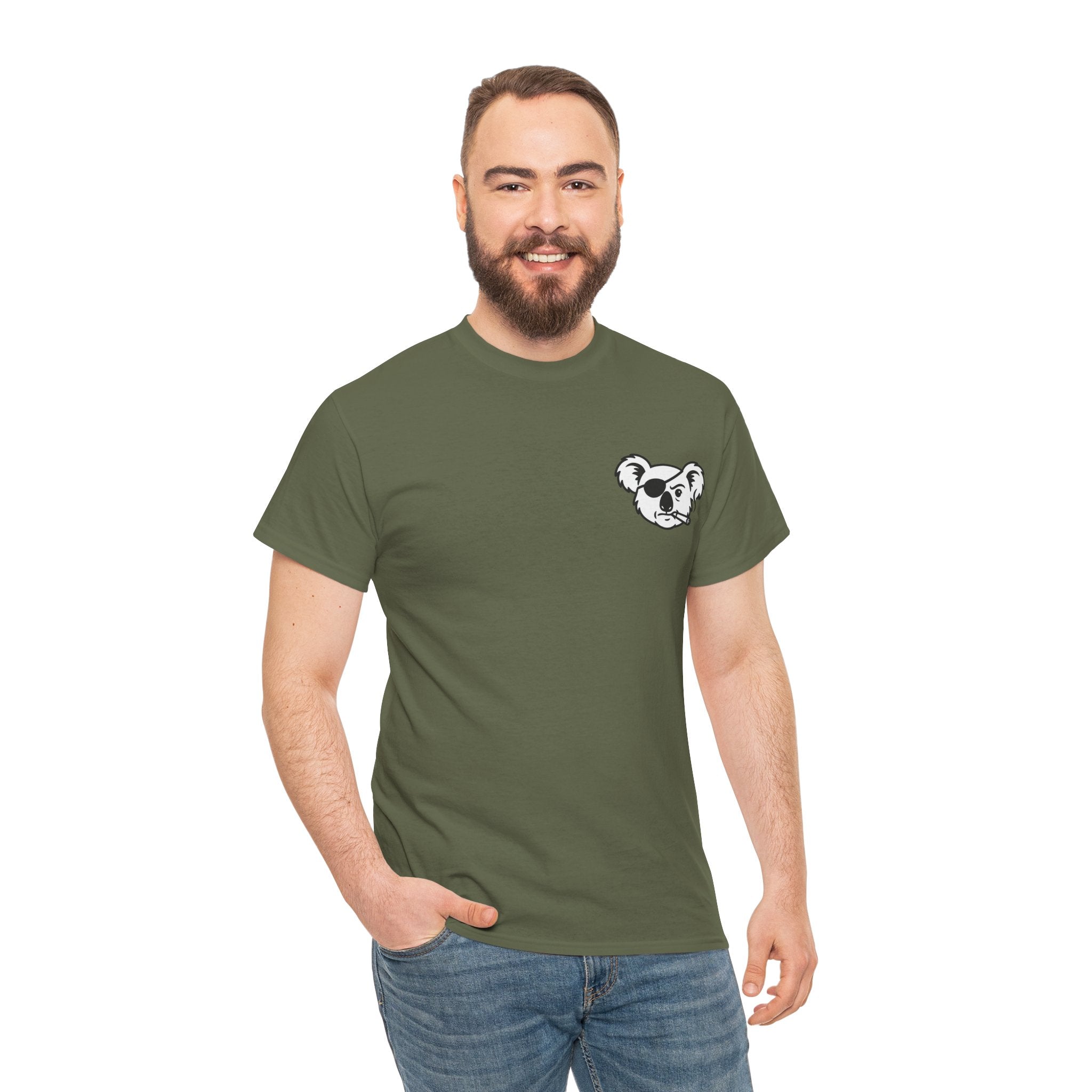 Drop Bear Graphic Tee # 2 Smoking Koala | Unisex Heavy Cotton Shirt