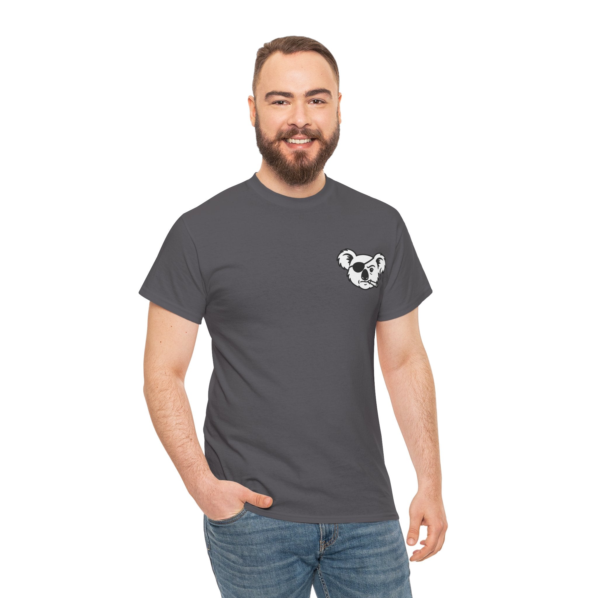 Drop Bear Graphic Tee # 2 Smoking Koala | Unisex Heavy Cotton Shirt