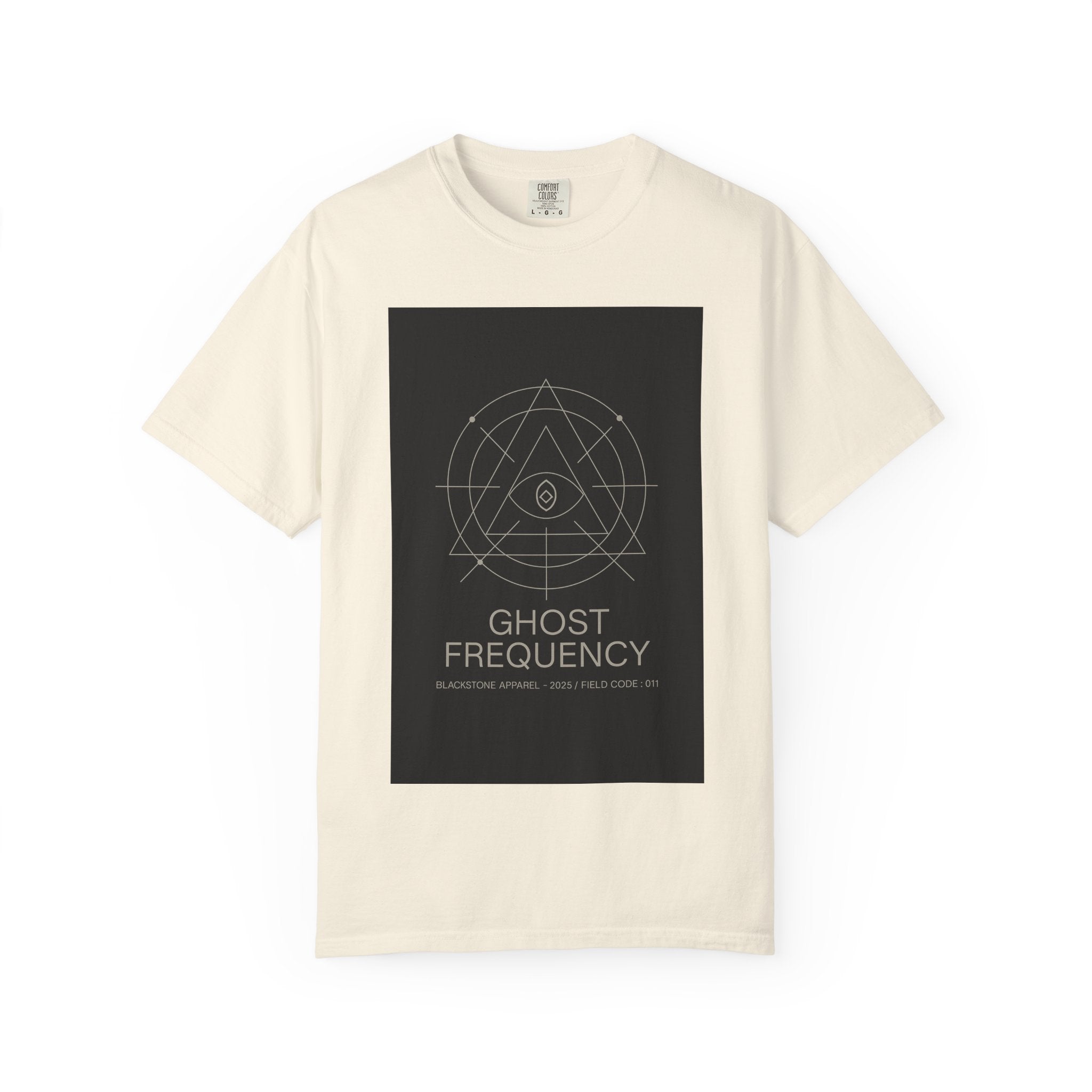 Ghost Frequency Unisex Garment-Dyed T-shirt, Halloween Shirt, Spooky Graphic Tee, Paranormal Clothing, Haunted Apparel