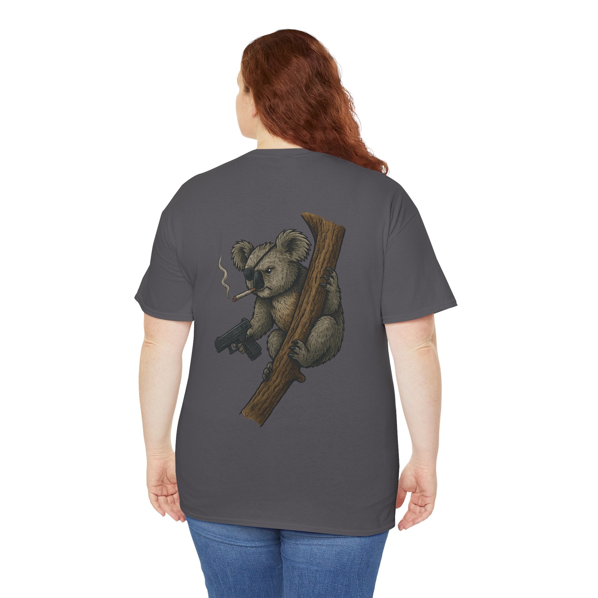 Drop Bear Graphic Tee # 2 Smoking Koala | Unisex Heavy Cotton Shirt