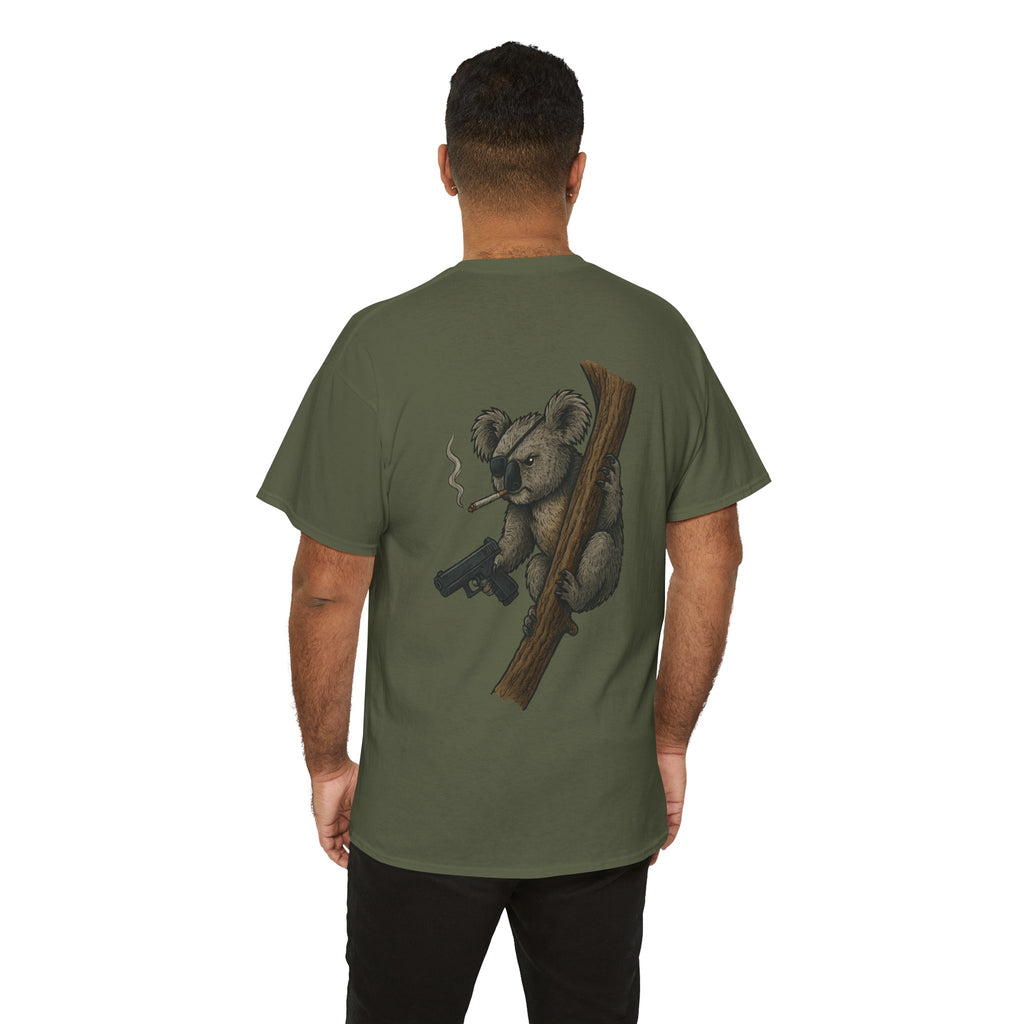 Drop Bear Graphic Tee # 2 Smoking Koala | Unisex Heavy Cotton Shirt