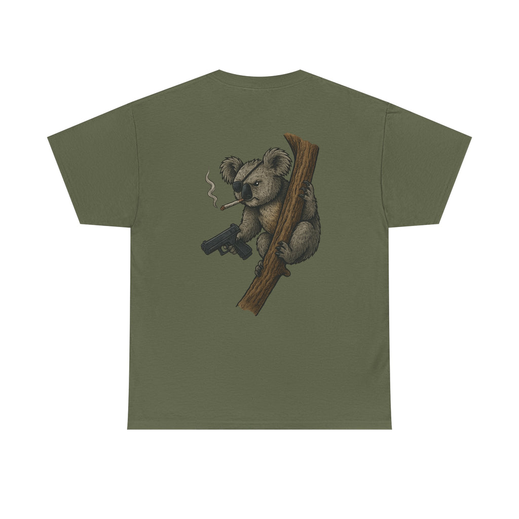 Drop Bear Graphic Tee # 2 Smoking Koala | Unisex Heavy Cotton Shirt