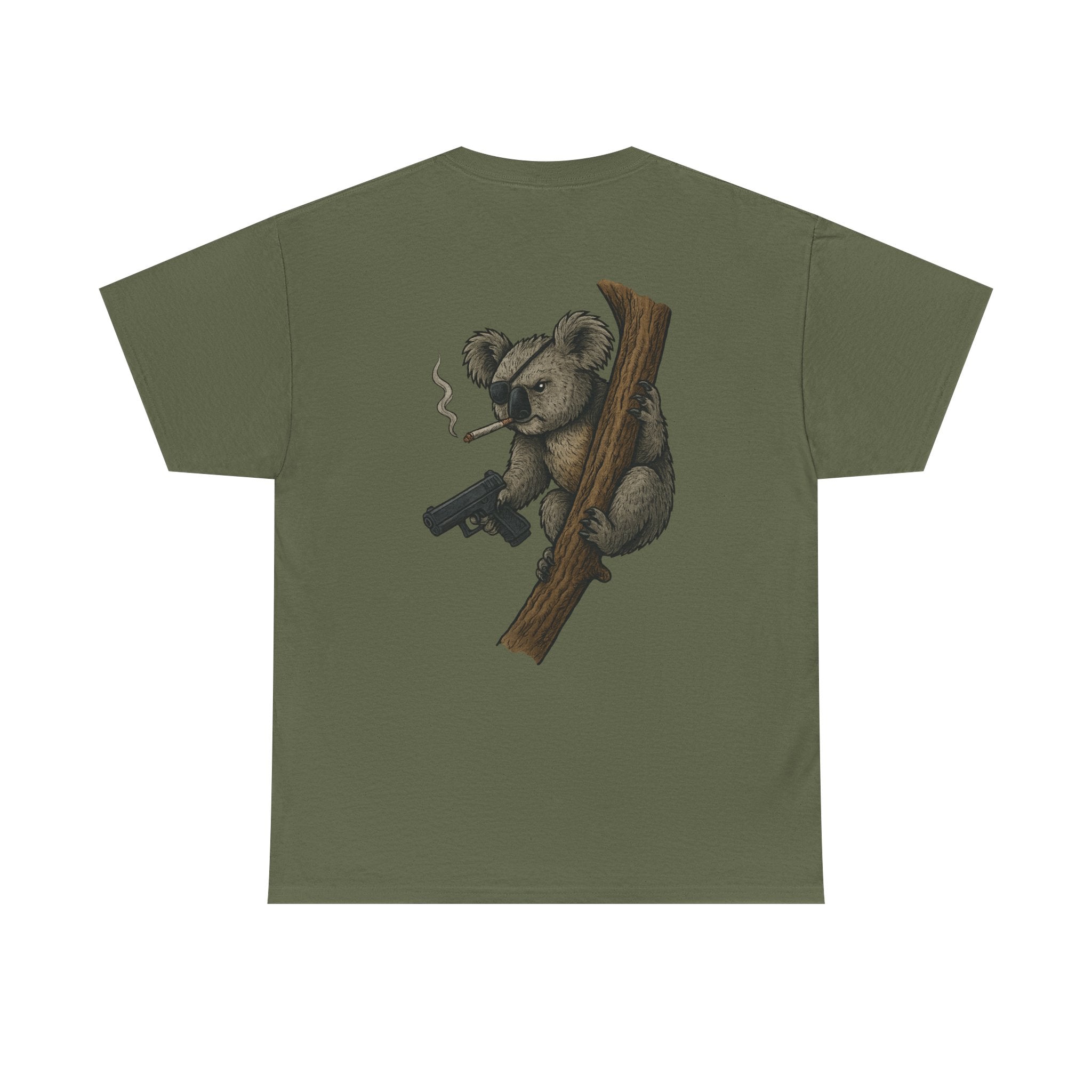 Drop Bear Graphic Tee # 2 Smoking Koala | Unisex Heavy Cotton Shirt