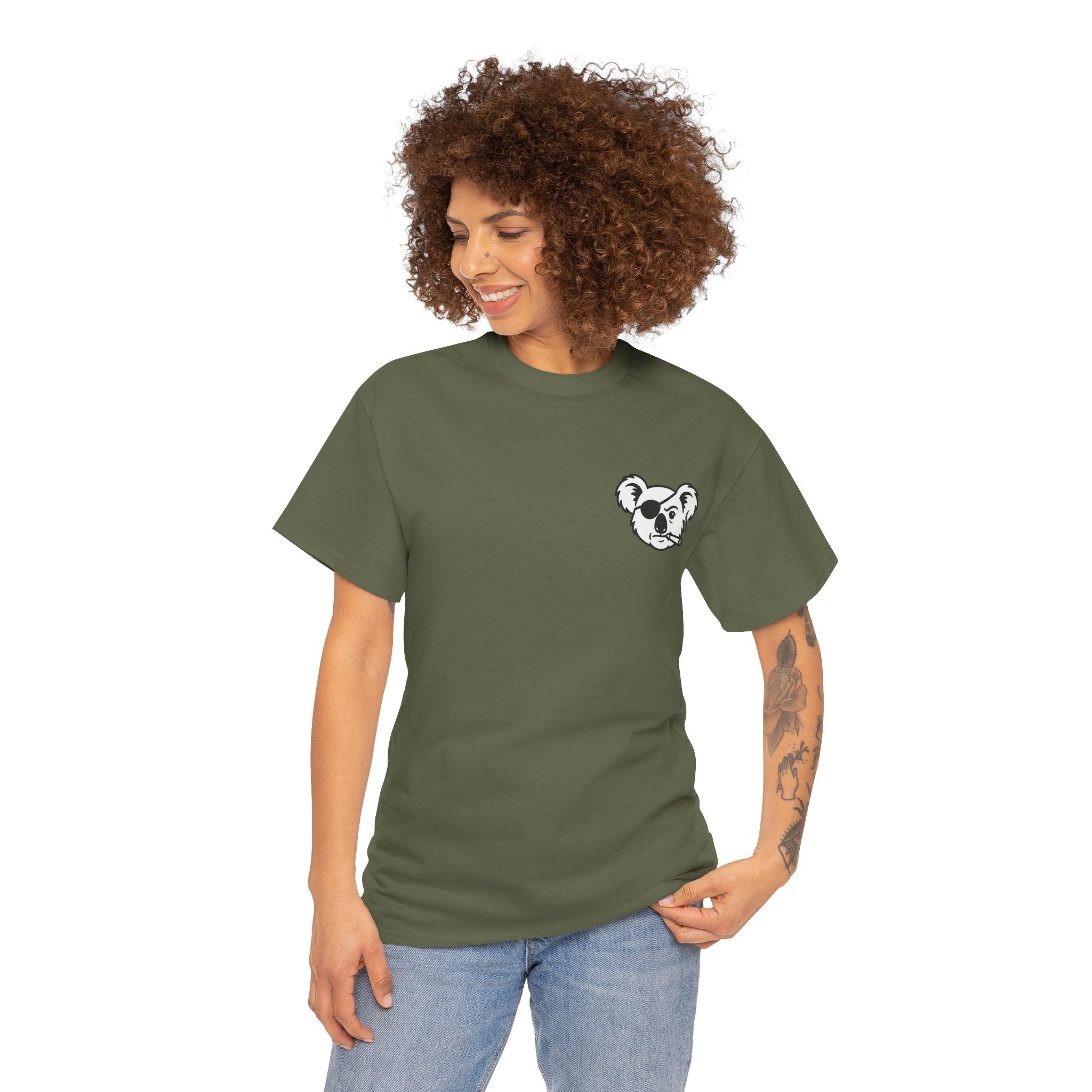 Drop Bear Graphic Tee # 2 Smoking Koala | Unisex Heavy Cotton Shirt