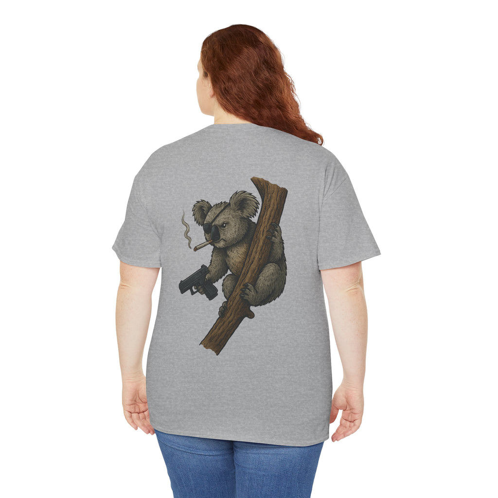 Drop Bear Graphic Tee # 2 Smoking Koala | Unisex Heavy Cotton Shirt