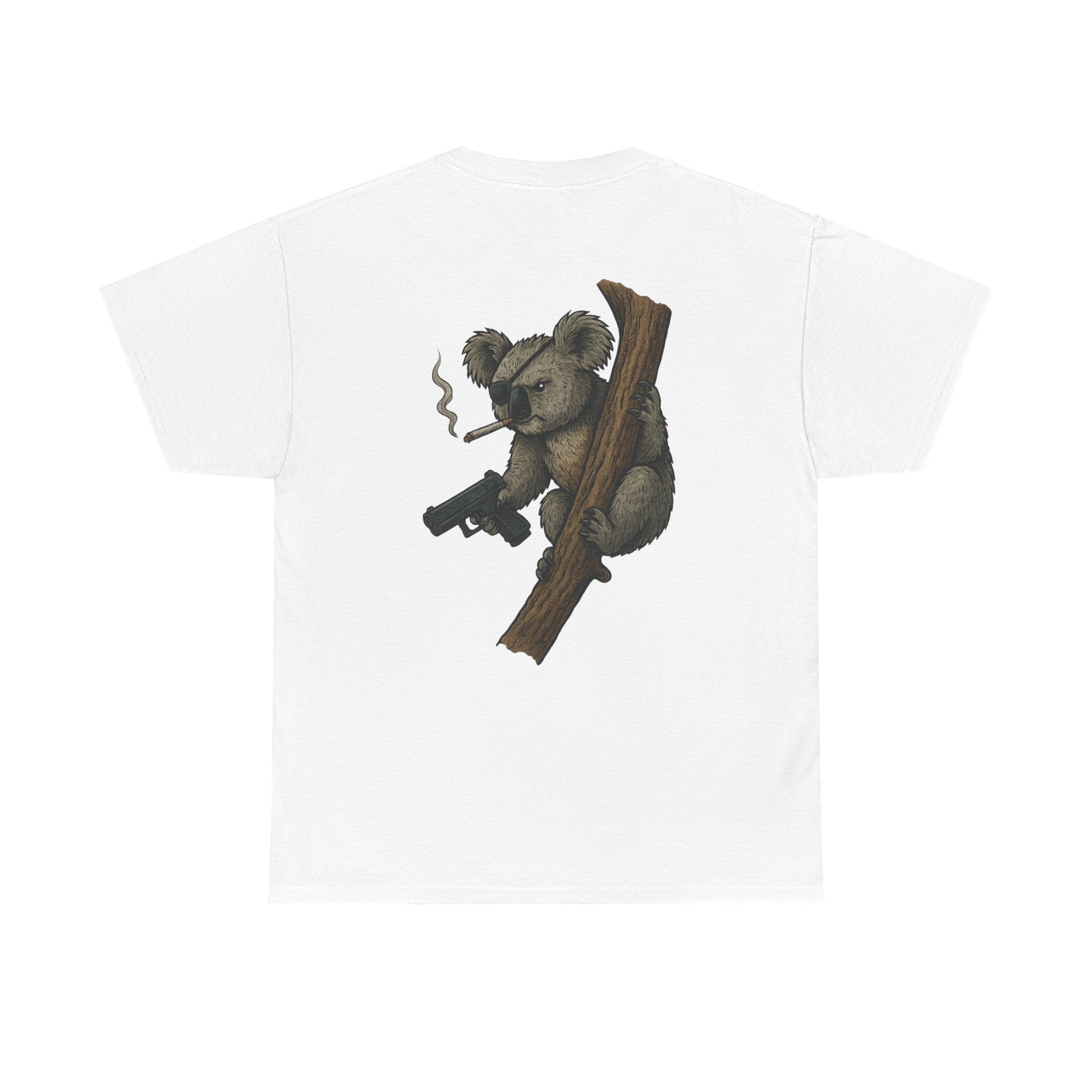 Drop Bear Graphic Tee # 2 Smoking Koala | Unisex Heavy Cotton Shirt