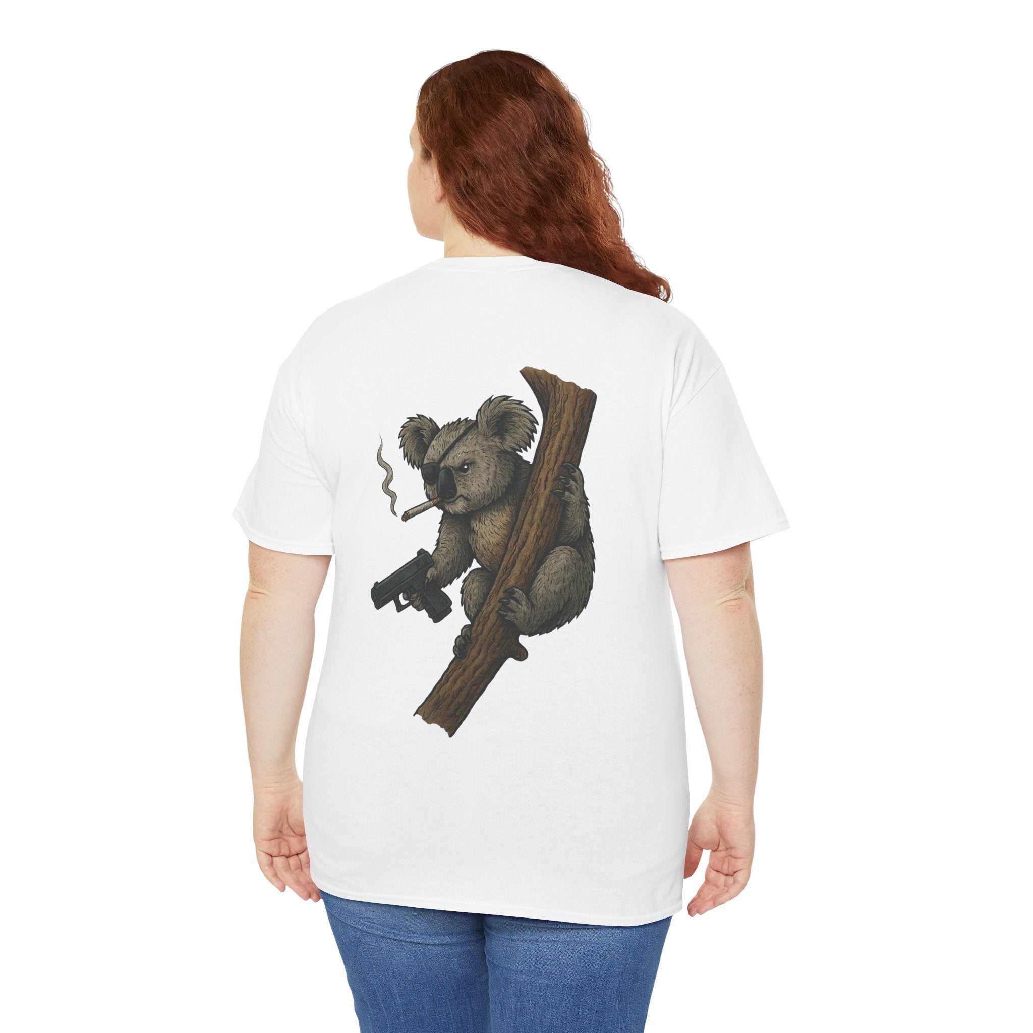 Drop Bear Graphic Tee # 2 Smoking Koala | Unisex Heavy Cotton Shirt