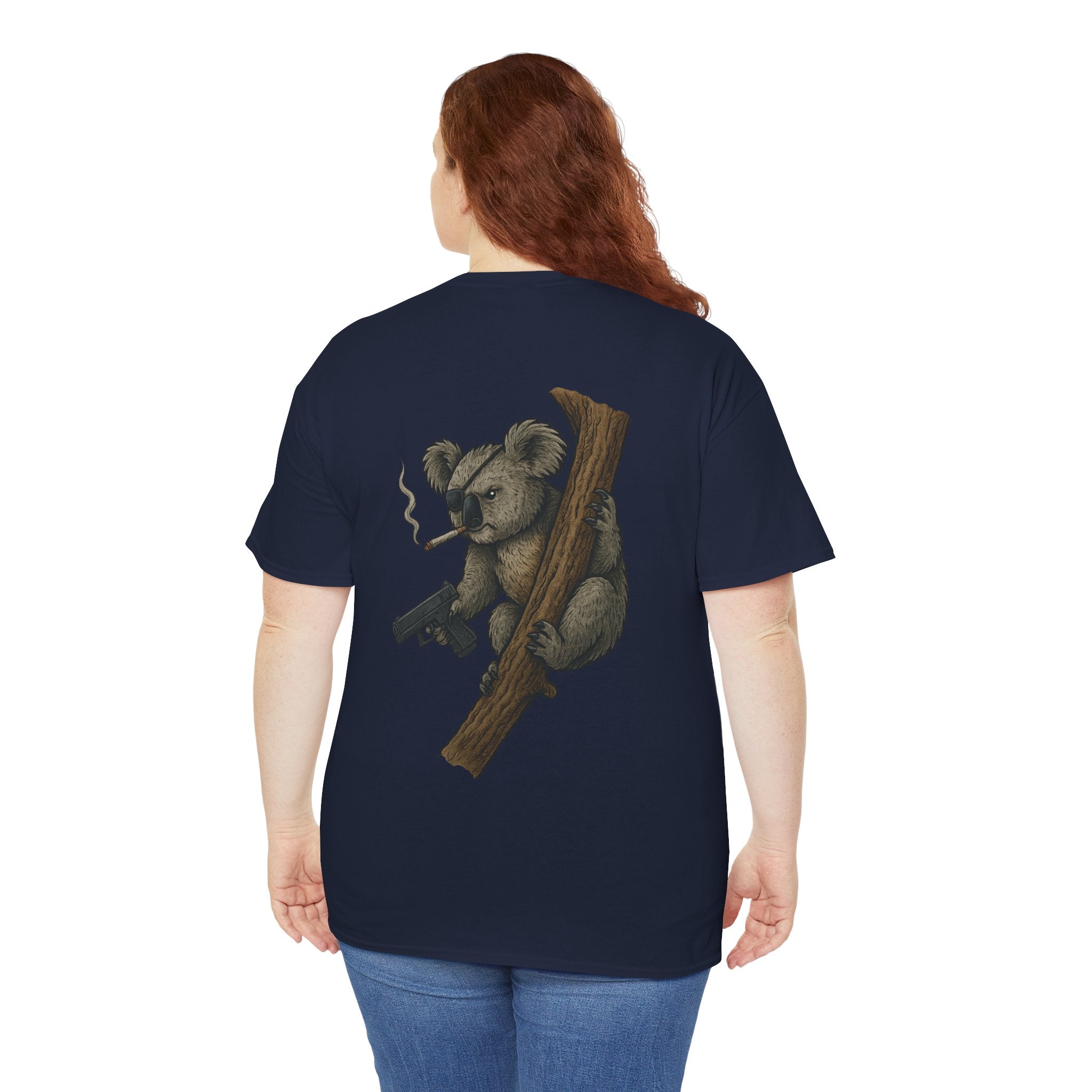 Drop Bear Graphic Tee # 2 Smoking Koala | Unisex Heavy Cotton Shirt