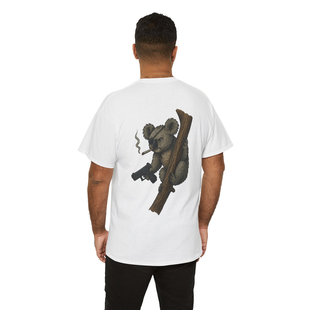 Drop Bear Graphic Tee # 2 Smoking Koala | Unisex Heavy Cotton Shirt