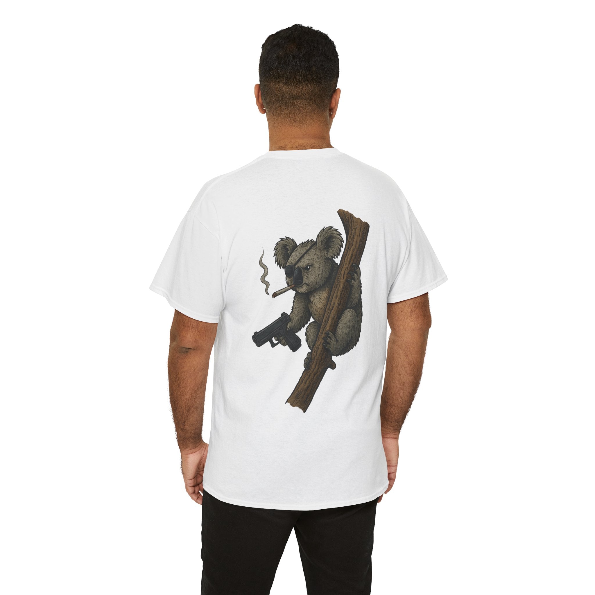 Drop Bear Graphic Tee # 2 Smoking Koala | Unisex Heavy Cotton Shirt