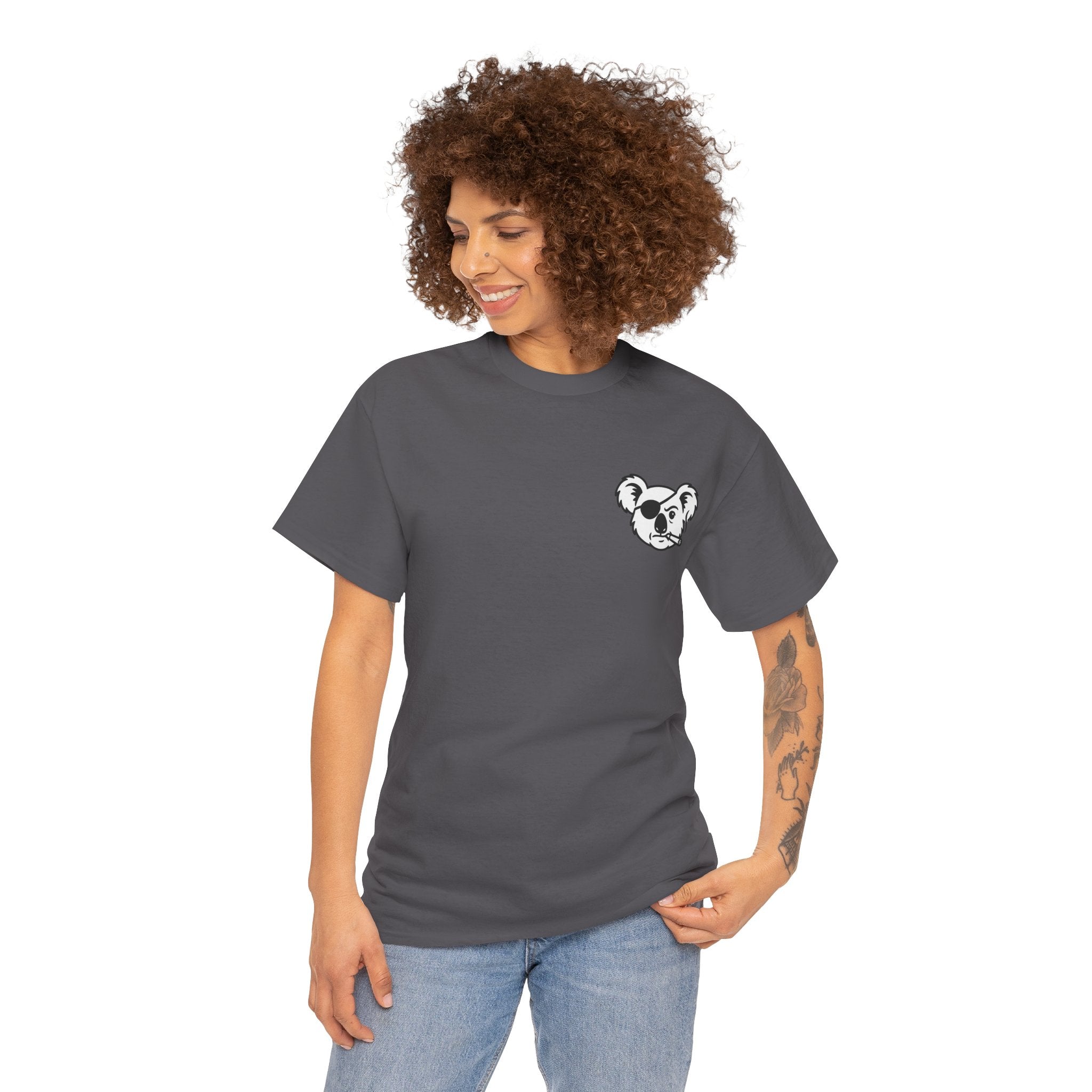 Drop Bear Graphic Tee # 2 Smoking Koala | Unisex Heavy Cotton Shirt