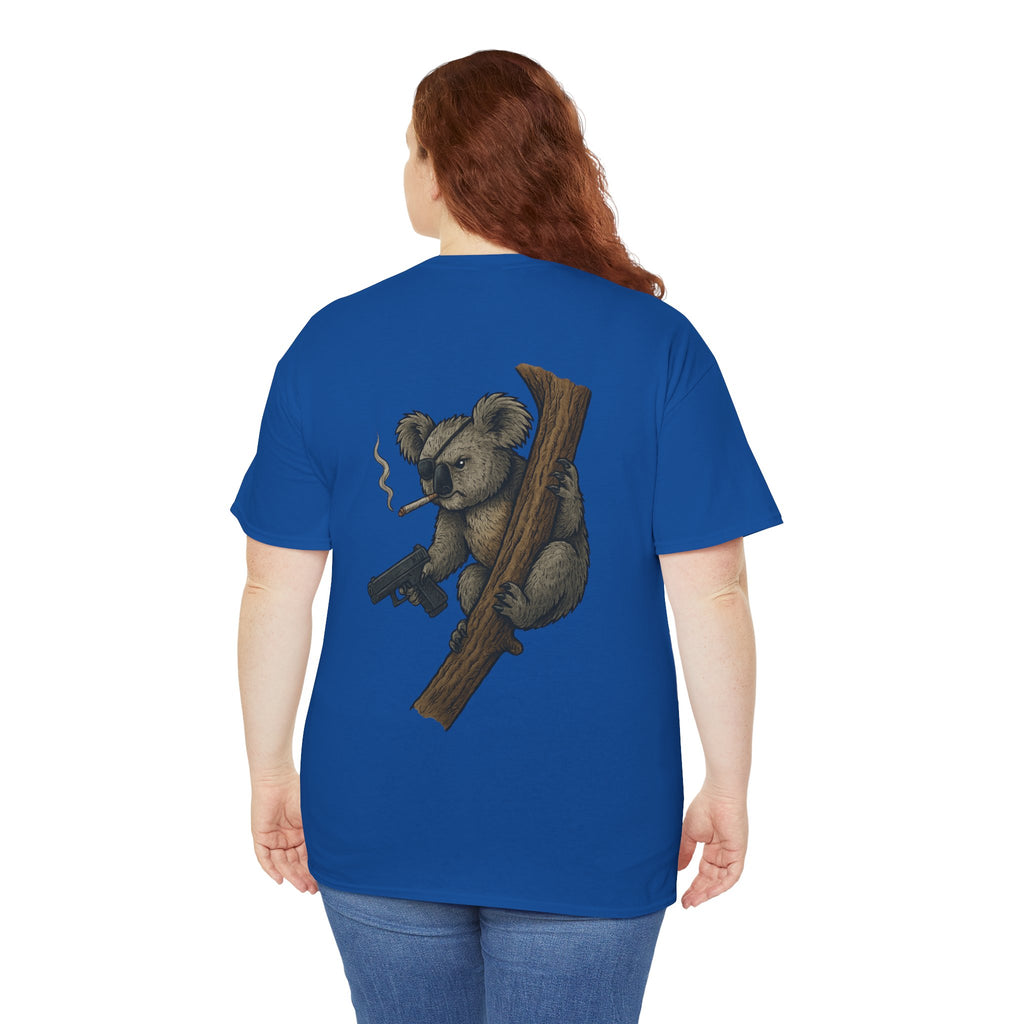 Drop Bear Graphic Tee # 2 Smoking Koala | Unisex Heavy Cotton Shirt